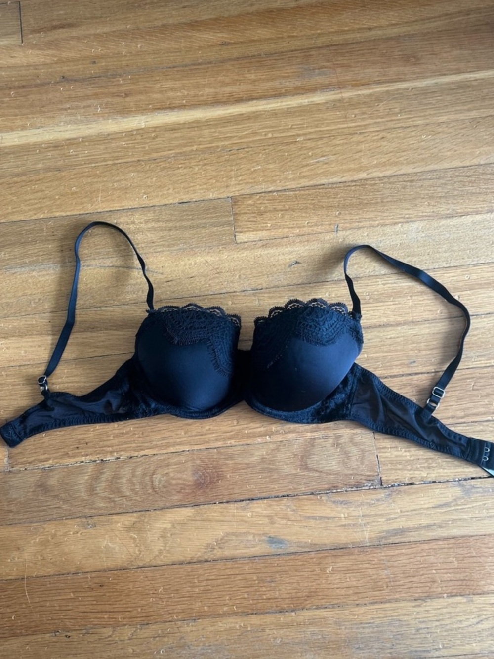 Victoria's Secret Dream Angels Lined Demi Bra Black Lace Bra